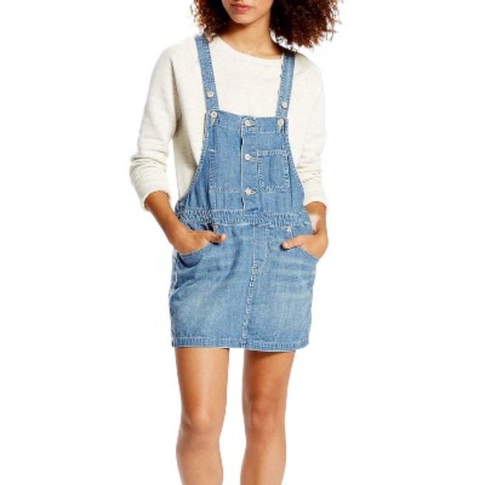 LEVI'S Vintage Overall Denim Mini Skirt - Size S